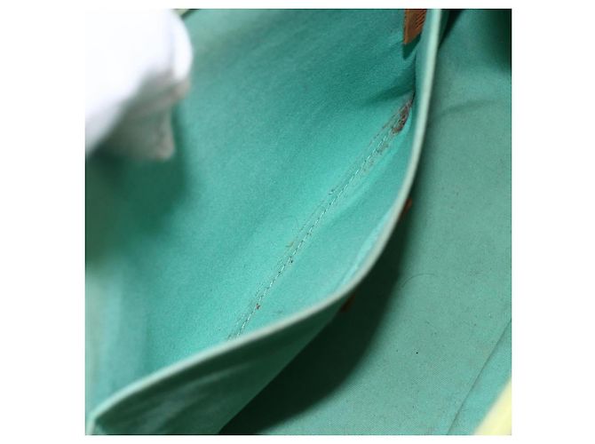 LOUIS VUITTON Borsa a Spalla Vernis Biscayne Bay GM Menta M91285 Auth LNZ031 Verde - vista 18