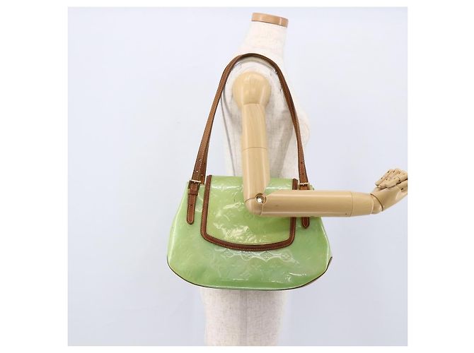 LOUIS VUITTON Borsa a Spalla Vernis Biscayne Bay GM Menta M91285 Auth LNZ031 Verde - vista 20