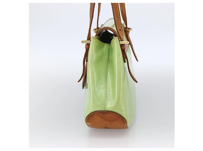 LOUIS VUITTON Borsa a Spalla Vernis Biscayne Bay GM Menta M91285 Auth LNZ031 Verde - vista 5