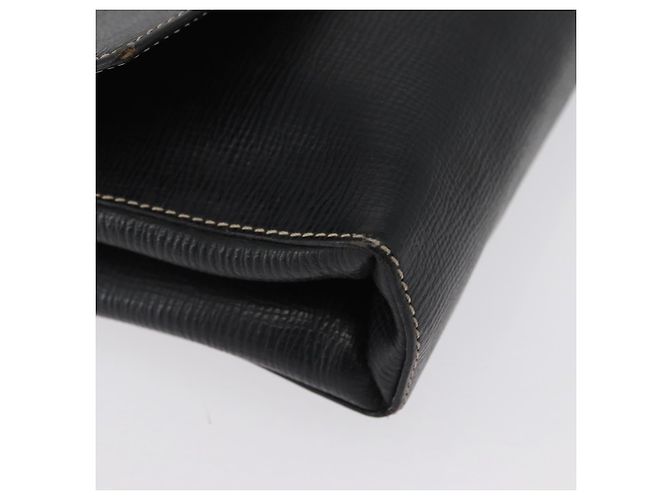 Sac à épaule CÉLINE Circle en cuir noir et or Auth fm5181 Doré - vue 10