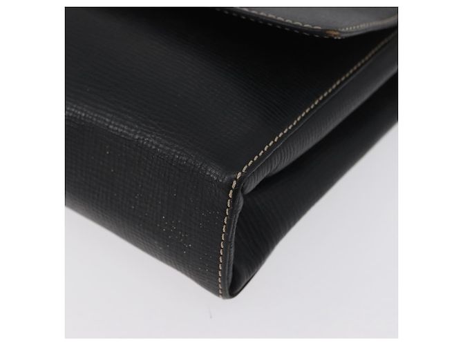 Sac à épaule CÉLINE Circle en cuir noir et or Auth fm5181 Doré - vue 11