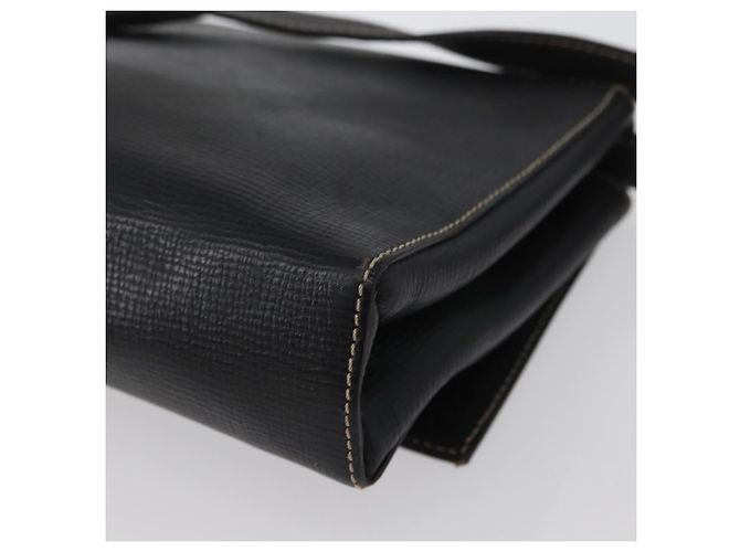 Sac à épaule CÉLINE Circle en cuir noir et or Auth fm5181 Doré - vue 13