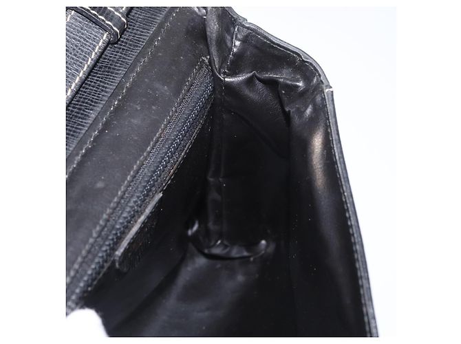 Sac à épaule CÉLINE Circle en cuir noir et or Auth fm5181 Doré - vue 18