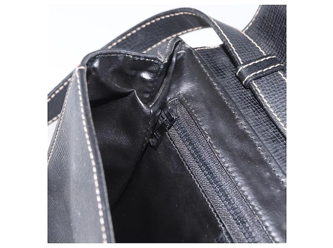Sac à épaule CÉLINE Circle en cuir noir et or Auth fm5181 Doré - vue 20