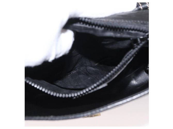 Sac à épaule CÉLINE Circle en cuir noir et or Auth fm5181 Doré - vue 21