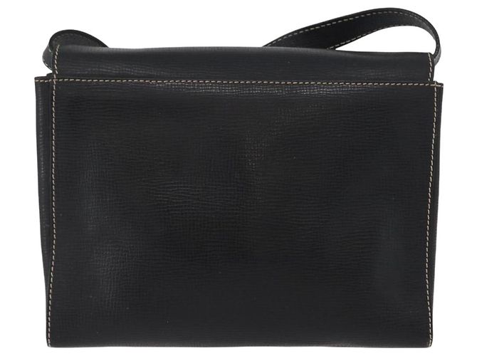 Sac à épaule CÉLINE Circle en cuir noir et or Auth fm5181 Doré - vue 3