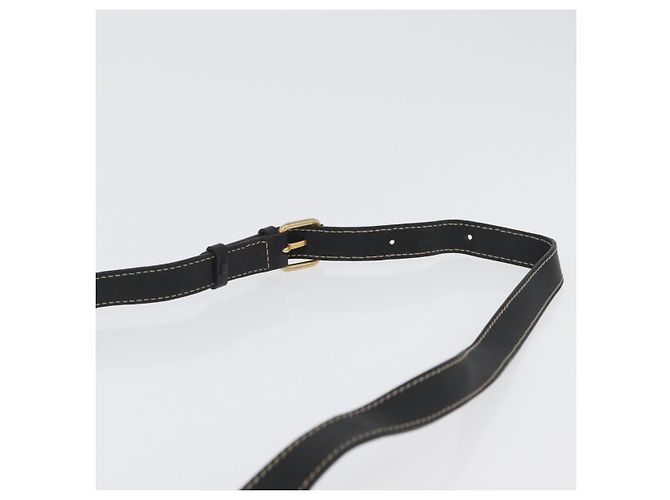 Sac à épaule CÉLINE Circle en cuir noir et or Auth fm5181 Doré - vue 8