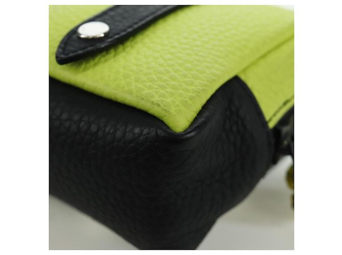 LOUIS VUITTON Pochette Quadrata Charm in Pelle Blocchi di Colore Grigio M00739 Auth ARZ207M Marrone - vista 13