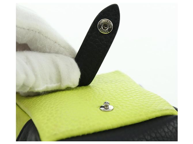 LOUIS VUITTON Pochette Quadrata Charm in Pelle Blocchi di Colore Grigio M00739 Auth ARZ207M Marrone - vista 15