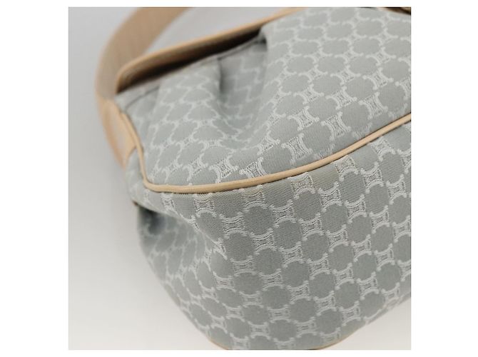 Céline CELINE C Macadam Canvas Schultertasche Hellblau Silber Auth LNZ508V - Ansicht 11