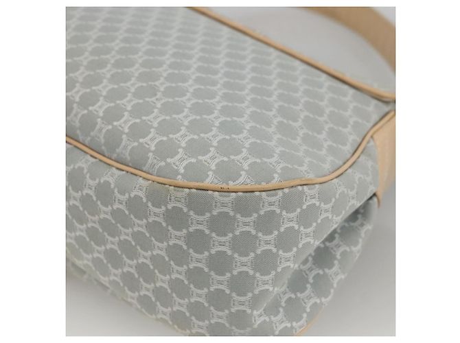 Céline CELINE C Macadam Canvas Schultertasche Hellblau Silber Auth LNZ508V - Ansicht 12