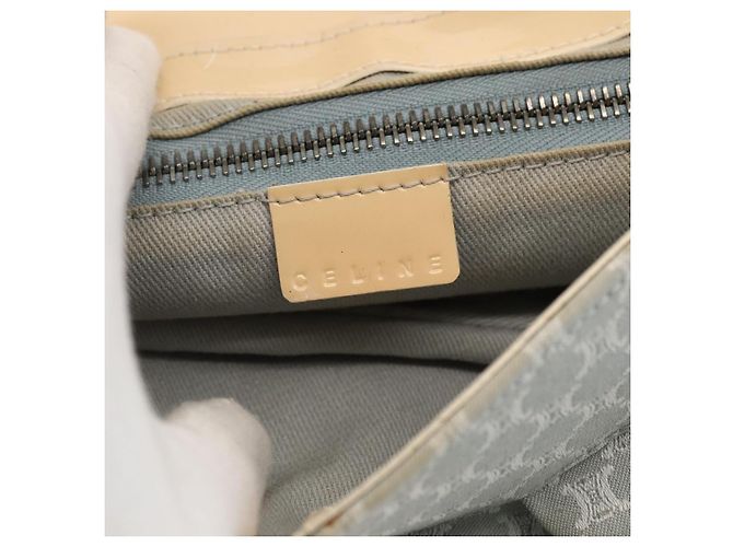 Céline CELINE C Macadam Canvas Schultertasche Hellblau Silber Auth LNZ508V - Ansicht 15