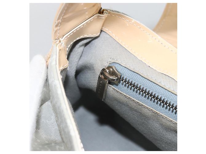 Céline CELINE C Macadam Canvas Schultertasche Hellblau Silber Auth LNZ508V - Ansicht 19
