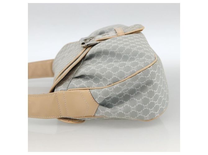 Céline CELINE C Macadam Canvas Schultertasche Hellblau Silber Auth LNZ508V - Ansicht 4