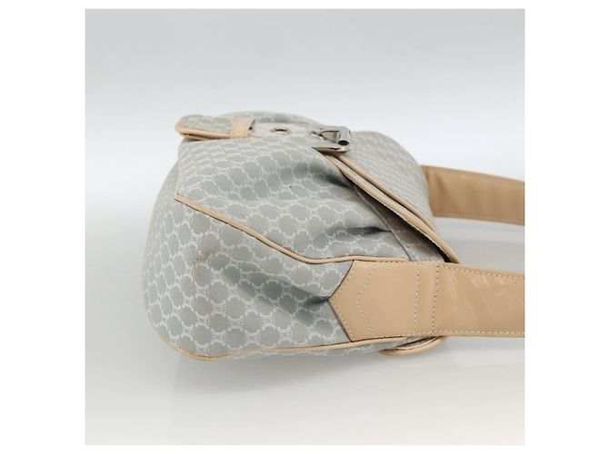 Céline CELINE C Macadam Canvas Schultertasche Hellblau Silber Auth LNZ508V - Ansicht 5