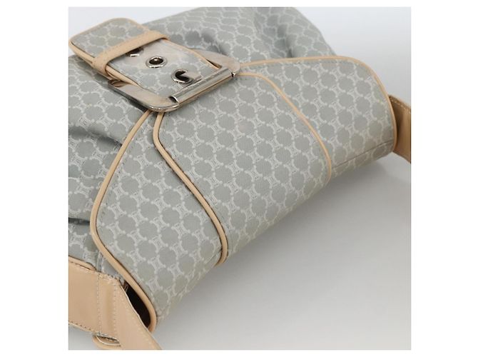 Céline CELINE C Macadam Canvas Schultertasche Hellblau Silber Auth LNZ508V - Ansicht 6