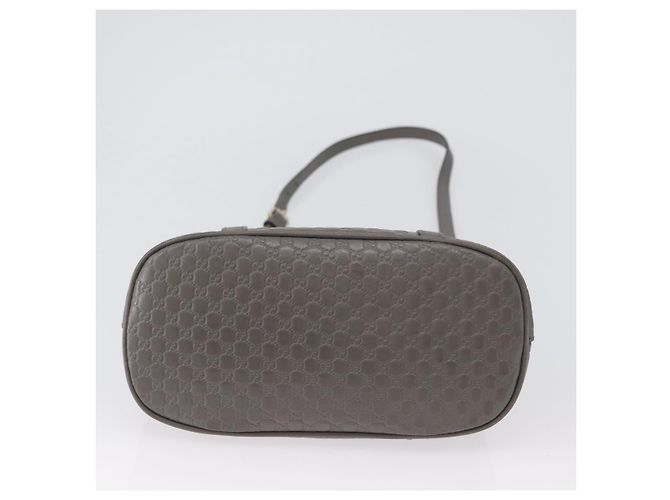 GUCCI Micro GG Canvas Guccissima Tasche Leder 2-Wege Grau Gold 449654 Auth mr2015 - Ansicht 11