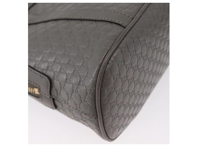 GUCCI Micro GG Canvas Guccissima Tasche Leder 2-Wege Grau Gold 449654 Auth mr2015 - Ansicht 12