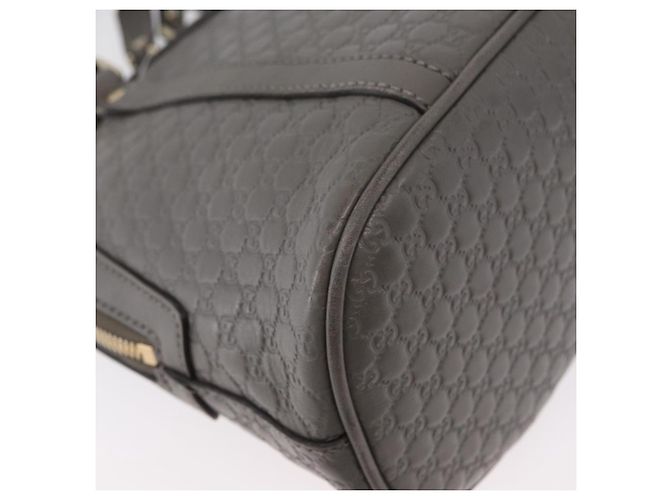 GUCCI Micro GG Canvas Guccissima Tasche Leder 2-Wege Grau Gold 449654 Auth mr2015 - Ansicht 14
