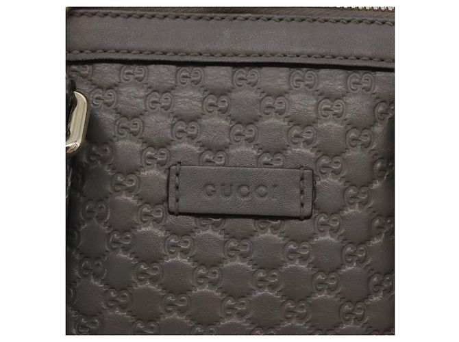 GUCCI Micro GG Canvas Guccissima Tasche Leder 2-Wege Grau Gold 449654 Auth mr2015 - Ansicht 16