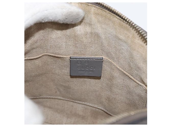 GUCCI Micro GG Canvas Guccissima Tasche Leder 2-Wege Grau Gold 449654 Auth mr2015 - Ansicht 18