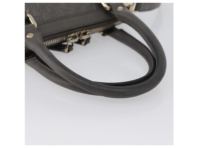 GUCCI Micro GG Canvas Guccissima Tasche Leder 2-Wege Grau Gold 449654 Auth mr2015 - Ansicht 7