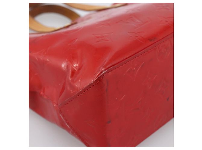 LOUIS VUITTON Monogram Vernis Reade PM Borsa a Mano Rossa M91088 LV Auth LNZ010 Rosso - vista 11