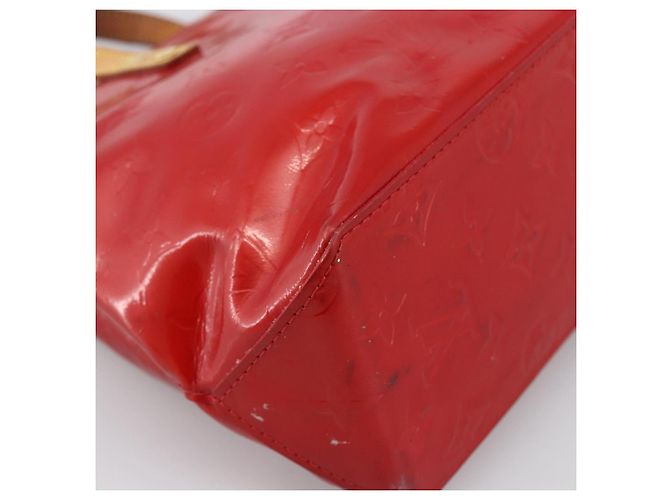 LOUIS VUITTON Monogram Vernis Reade PM Borsa a Mano Rossa M91088 LV Auth LNZ010 Rosso - vista 13