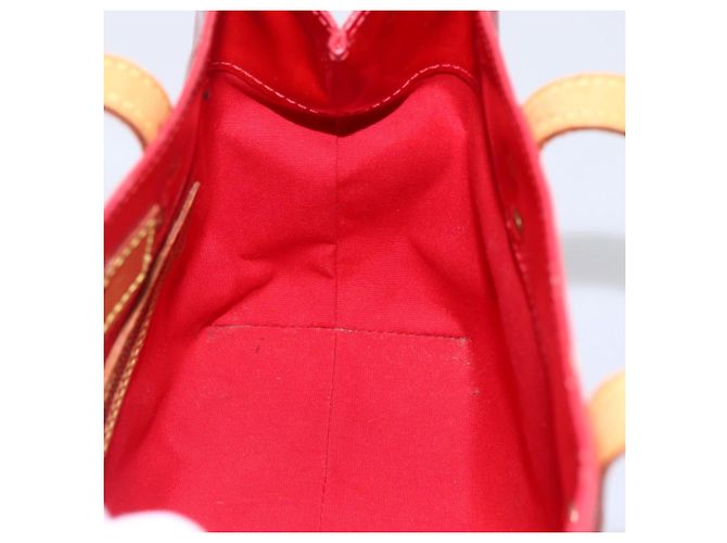 LOUIS VUITTON Monogram Vernis Reade PM Borsa a Mano Rossa M91088 LV Auth LNZ010 Rosso - vista 16