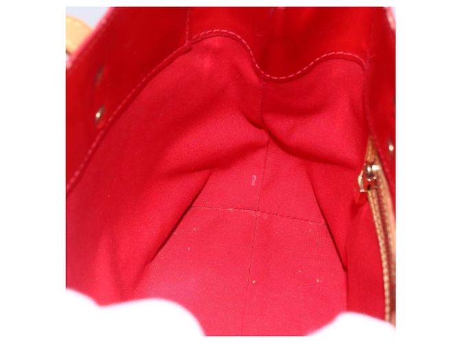 LOUIS VUITTON Monogram Vernis Reade PM Borsa a Mano Rossa M91088 LV Auth LNZ010 Rosso - vista 17