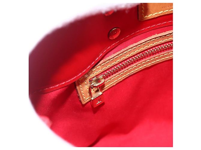 LOUIS VUITTON Monogram Vernis Reade PM Borsa a Mano Rossa M91088 LV Auth LNZ010 Rosso - vista 18