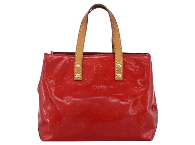 LOUIS VUITTON Monogram Vernis Reade PM Borsa a Mano Rossa M91088 LV Auth LNZ010 Rosso - vista 2