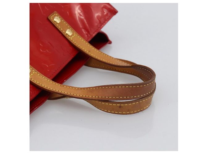 LOUIS VUITTON Monogram Vernis Reade PM Borsa a Mano Rossa M91088 LV Auth LNZ010 Rosso - vista 7
