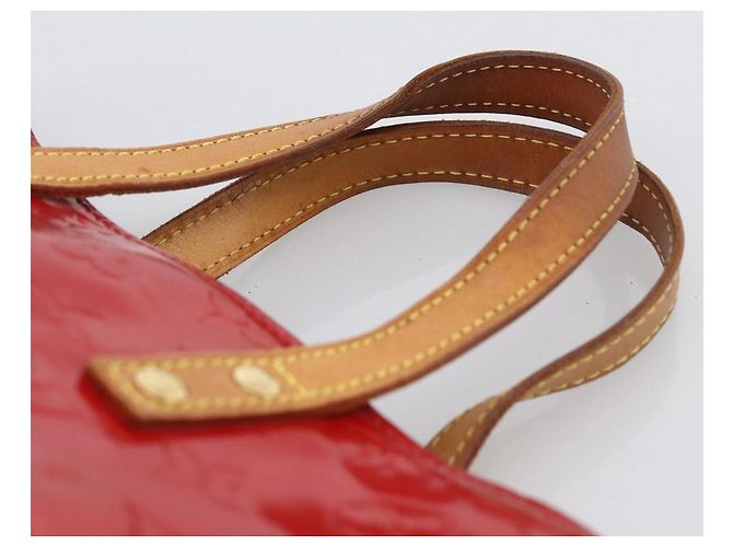LOUIS VUITTON Monogram Vernis Reade PM Borsa a Mano Rossa M91088 LV Auth LNZ010 Rosso - vista 8