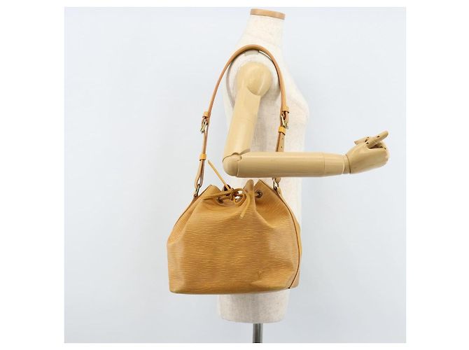 Noe LOUIS VUITTON Borsa a Spalla Petit Noé Epi Gialla M44109 LV Auth ka2646 Giallo - vista 19