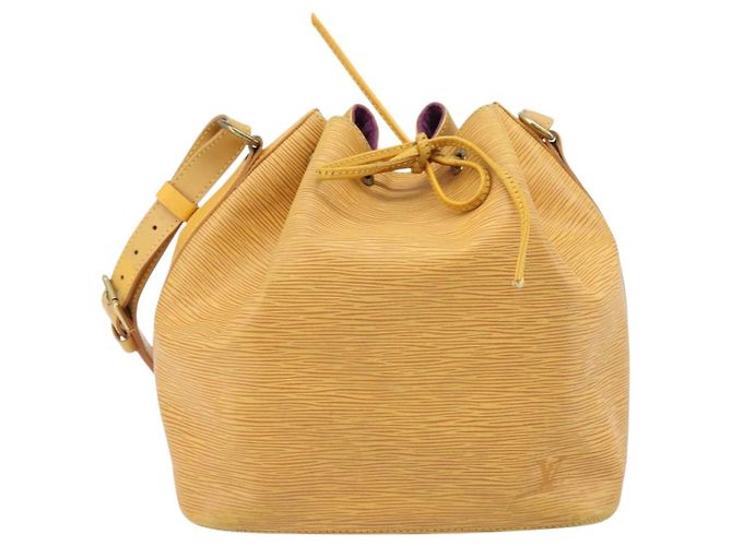 Noe LOUIS VUITTON Borsa a Spalla Petit Noé Epi Gialla M44109 LV Auth ka2646 Giallo - vista 2