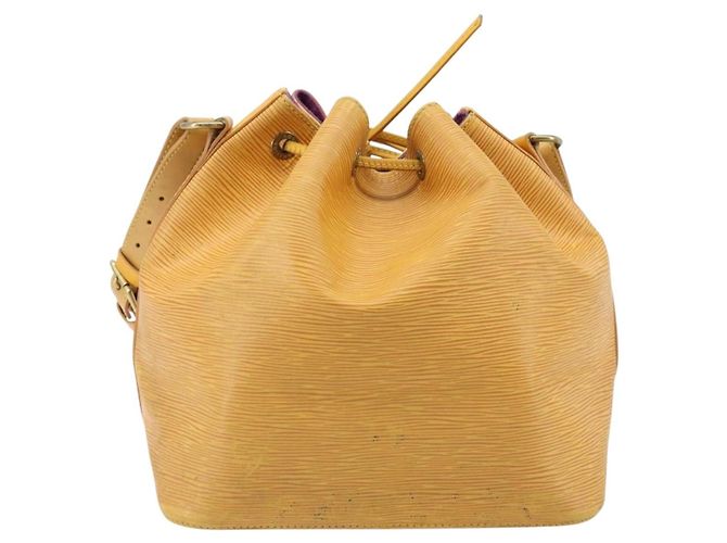 Noe LOUIS VUITTON Borsa a Spalla Petit Noé Epi Gialla M44109 LV Auth ka2646 Giallo - vista 3