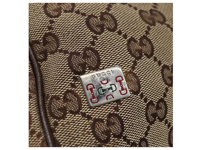 GUCCI GG Canvas Web Sherry Line Tote Bag Beige Rot Grün 145810 Auth gh1862 - Ansicht 14