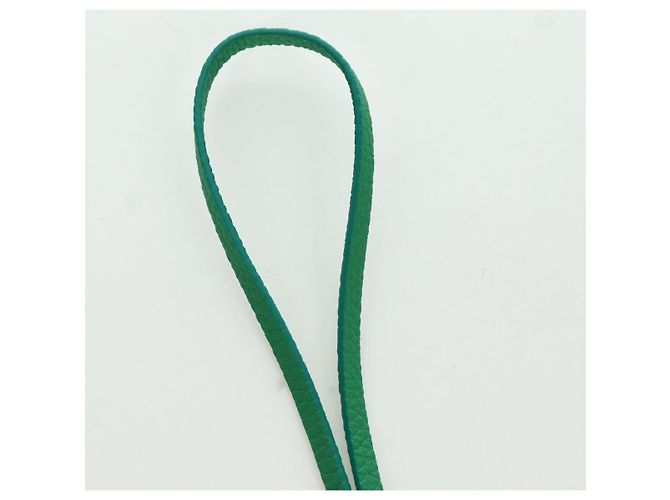 Charm per borsa Gancini Hugs in pelle verde argento Auth 172557M di Salvatore Ferragamo - vista 9