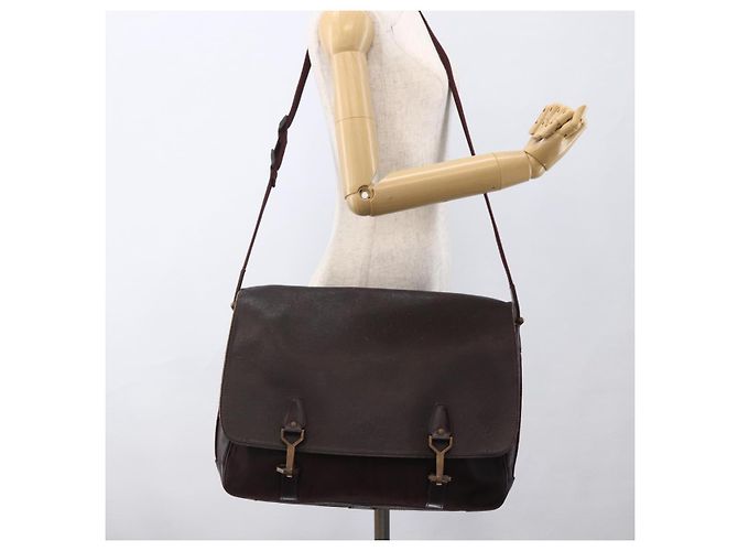 LOUIS VUITTON Borsa a Spalla Taiga Delsous Acajou M30166 LV Auth ka2721 Marrone - vista 25