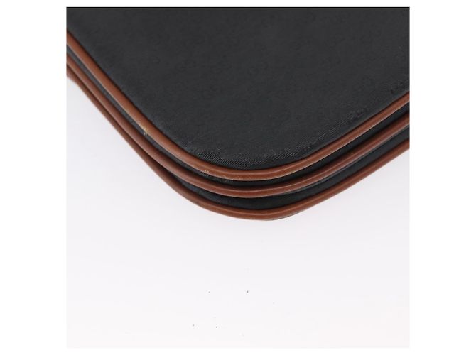Borsa a Spalla in Tela Micro GG Gucci PVC Nero Oro 004 106 0024 Auth 173559 D'oro - vista 12