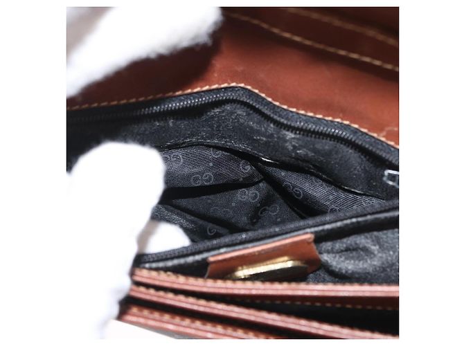 Borsa a Spalla in Tela Micro GG Gucci PVC Nero Oro 004 106 0024 Auth 173559 D'oro - vista 23