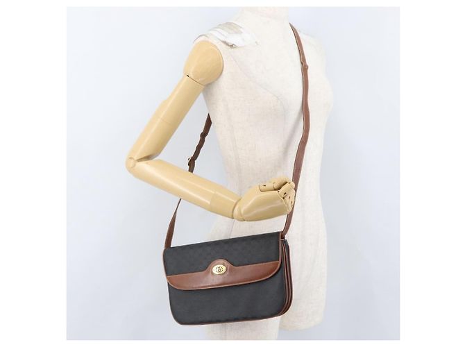Borsa a Spalla in Tela Micro GG Gucci PVC Nero Oro 004 106 0024 Auth 173559 D'oro - vista 25