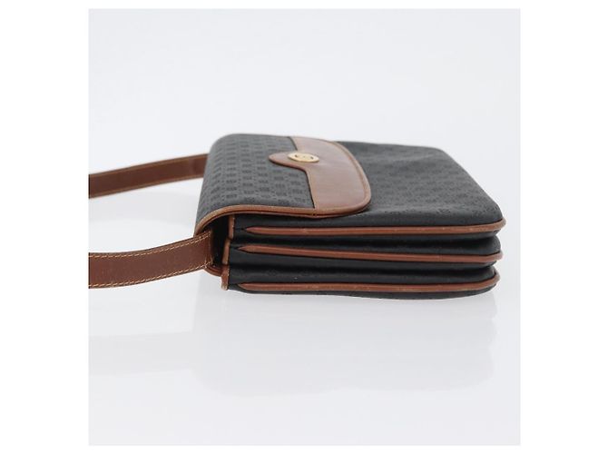 Borsa a Spalla in Tela Micro GG Gucci PVC Nero Oro 004 106 0024 Auth 173559 D'oro - vista 5
