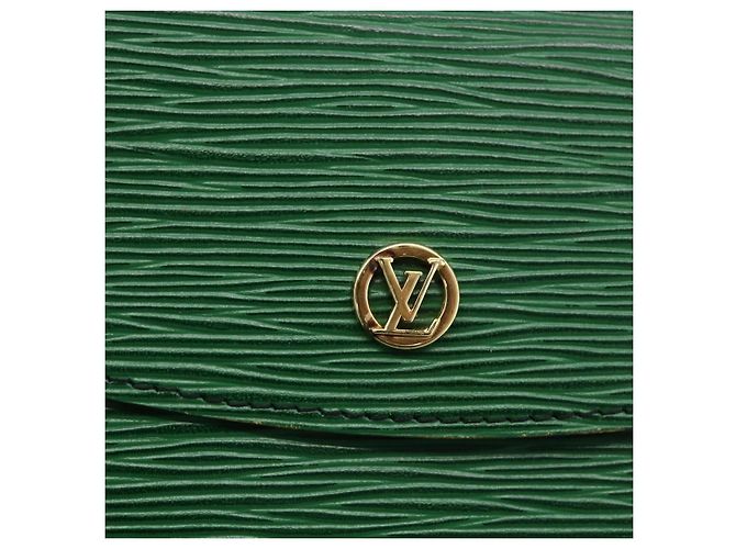 LOUIS VUITTON Clutch Montaigne 23 Epi Verde M52664 LV Auth LNZ018 - vista 12