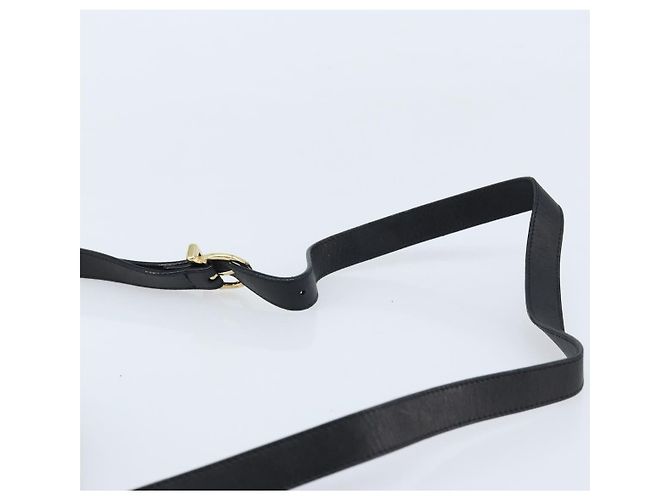 Borsa a mano in pelle Gancini Salvatore Ferragamo 2 in 1 Nero Oro Auth 172790 - vista 10