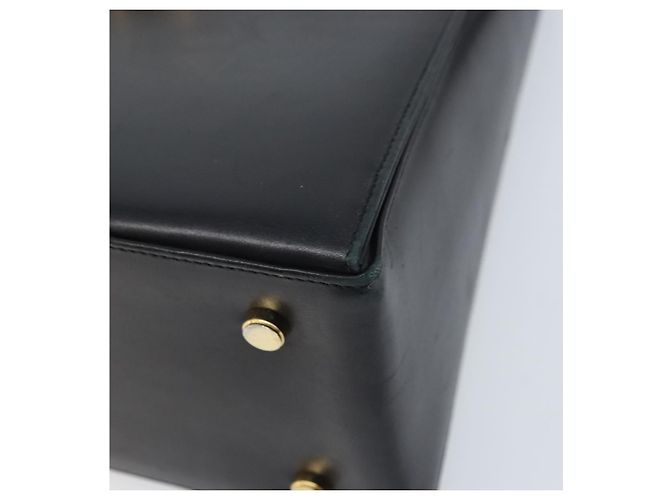 Borsa a mano in pelle Gancini Salvatore Ferragamo 2 in 1 Nero Oro Auth 172790 - vista 12