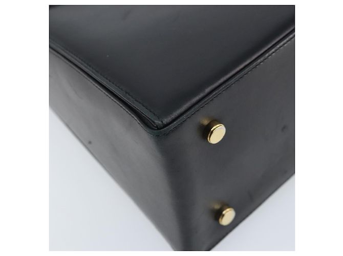 Borsa a mano in pelle Gancini Salvatore Ferragamo 2 in 1 Nero Oro Auth 172790 - vista 13