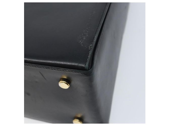 Borsa a mano in pelle Gancini Salvatore Ferragamo 2 in 1 Nero Oro Auth 172790 - vista 14