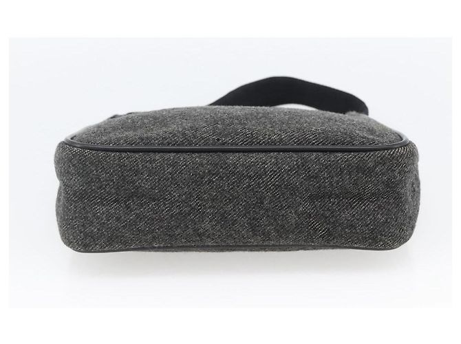 Handtasche aus grauer Wolle Authentisch PRADA LNZ343 Braun - Ansicht 10